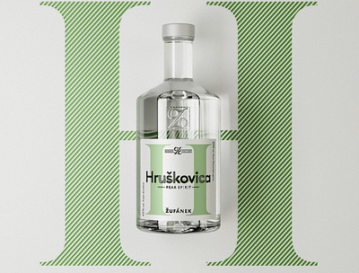 Zufanek alcohol czech hruskovica label design packaging design spirits typography