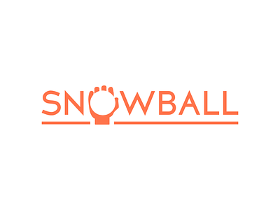Snowball logo graphic design logo negative space typography