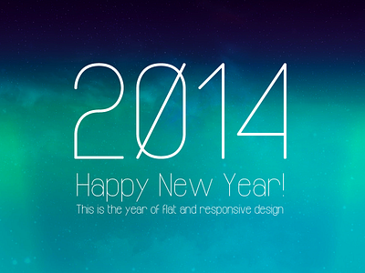 2014 This is the year of flat and responsive design