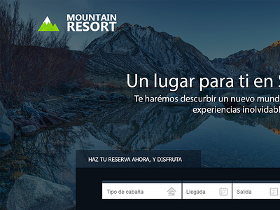 Mountain Resort Hotel booking design hotel mountain resort services ui web