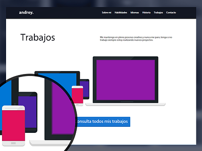 Andrey Marin CV (Portfolio) abilities cv design flat icon iphone laptop portfolio smartphone tablet web