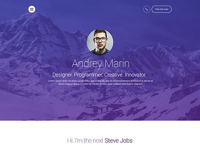 MyWALL Theme v2, Resume/CV