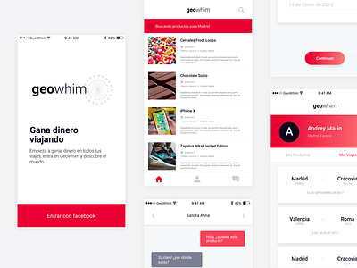Geowhim iOS and Android app android app design geowhim ios startup