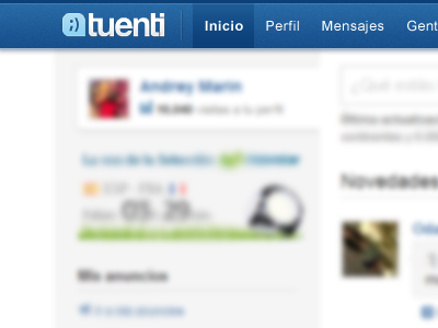 Tuenti Redesign design network redesign social tuenti