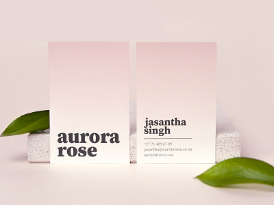 Aurora Rose Business Cards branding business card design logo design photography branding