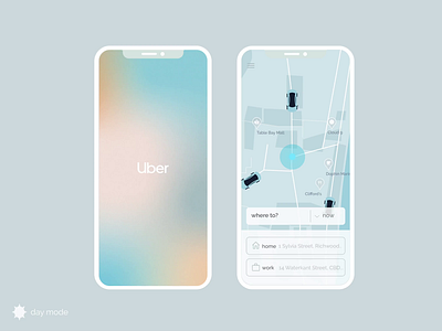Uber Exploration app design gradients uber ui design