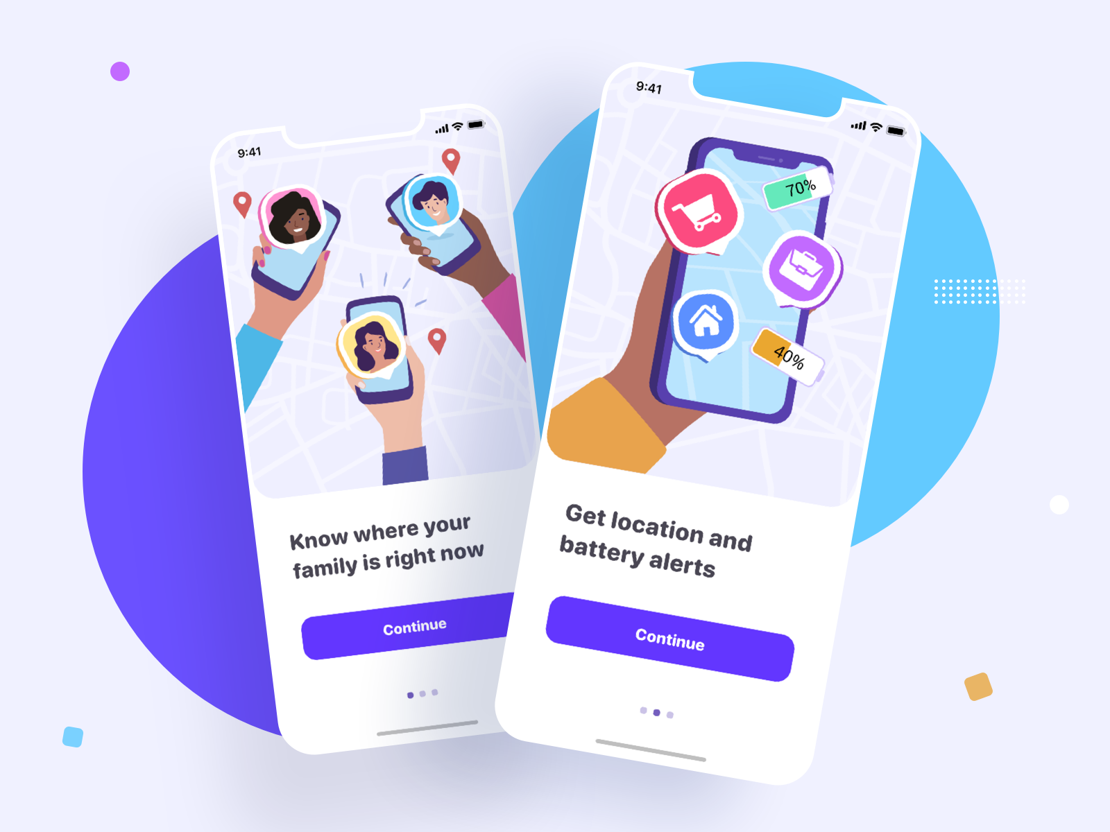 Famio app onboarding by Alexey Arkhipenko on Dribbble