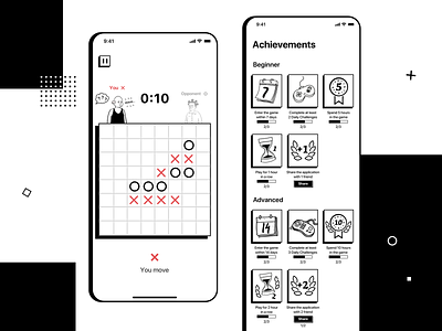 Tic Tac Toe animation app app design applace apps apps screen appstore clean design icons ios minimal mobile tictactoe ui ux vector