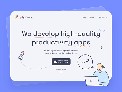 AppToYou site | by Applace app applace apps appstore branding colors design graphic design illustration landing logo minimal mobile page site ui ux vector web website