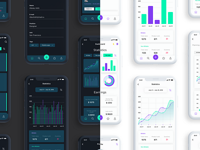 Static app app design typography ui ux vector