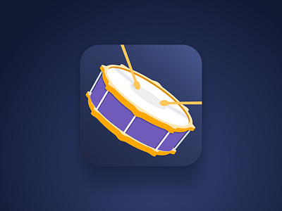 Icon for drums app app appstore art brand branding clean design flat icon icon app illustration illustrator ios logo minimal mobile typography ui ux vector