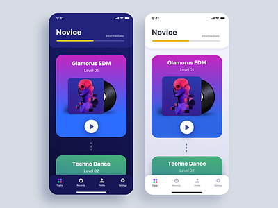 Music app concept app appstore clean design ios minimal mobile ui ux vector