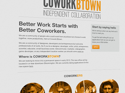 Coworkbtown bloomington cowork responsive web design