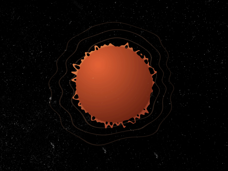 Sun after affects animation animation art gif illustration loop animation space art stars sun rays