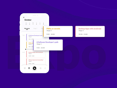 Expo events mobile app app branding design icon logo mobile ui ux