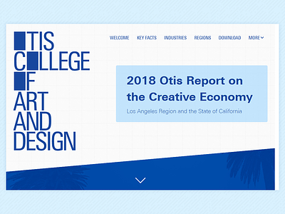 Otis College - Creative Economy Microsite front-end development interaction design user experience design web design