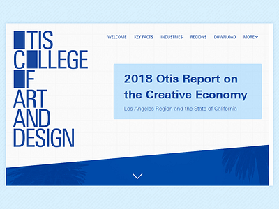 Otis College - Creative Economy Microsite front end development interaction design user experience design web design