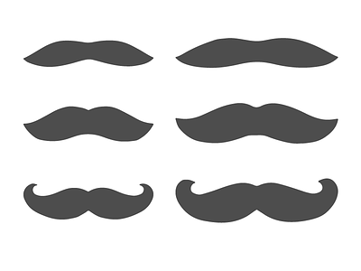 Mustaches illustration silhouette template whittling woodcarving