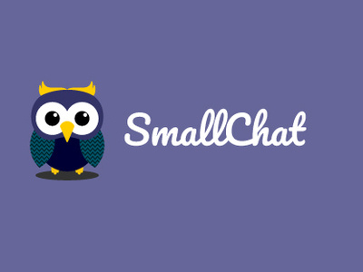 SmallChat app branding flat icon identity illustration landing page logo minimal portfolio typography ui ux vector web web design website