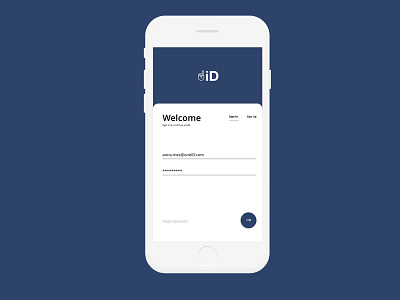 oneID app design identity landing page logo portfolio ui ux web web design