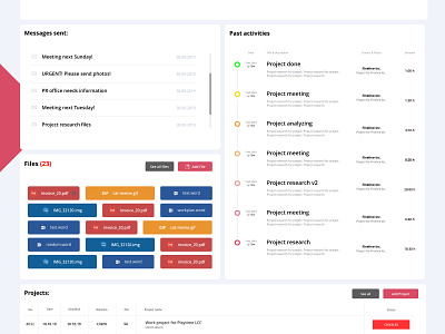 Contacts profile - SCORO concept