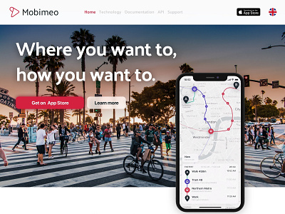 Mobimeo website ideation app website directions public transport user interface webdesign