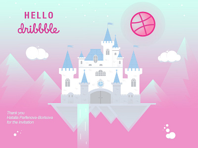 Hello Dribbble! debut design dribbble invitation card