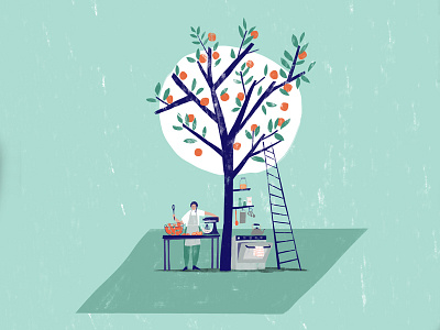 Orange Tree editorial illustration