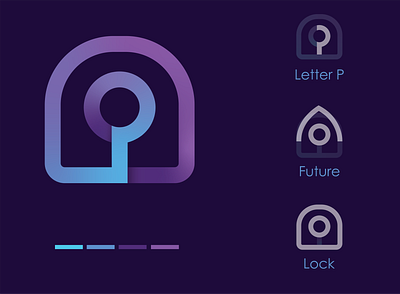Modern and minimal logo future logo futuristic lock p logo lock logo minimal logo modern and minimal logo modern logo p logo