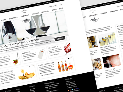 Løgismose - Wine and delicacies clean delicacies design loegismose minimalistic responsive website wine