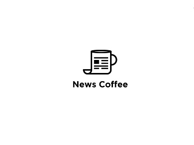 News coffee clean cleaver coffee illustration logo logo design news newspaper paper