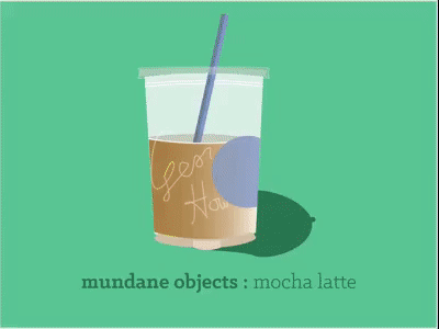 Mundane Object Series: Mocha Latte coffee gif illustration illustrator