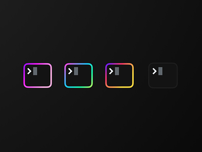 some very colorful macos terminal icons gradient icon macos macos icon terminal