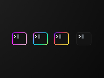 some very colorful macos terminal icons