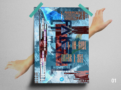 FAKE IT TAKE IT 31 days of poster 80 80s aesthetic beyond memories challenge difference glitch hand mockup music nina photoshop poster shapes