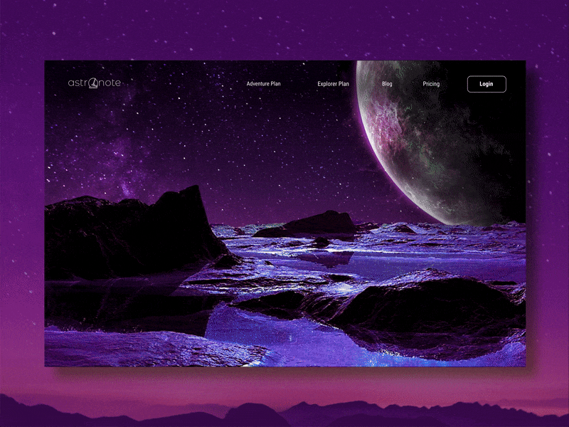 Landing Page Astronote