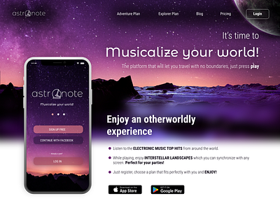 Astronote Landing Page