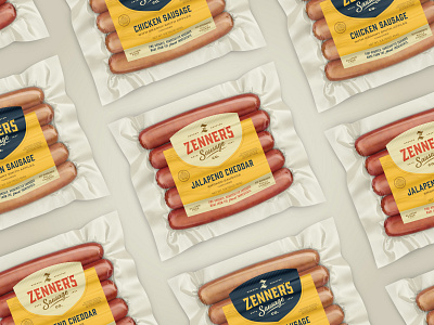 Zenner's Sausage Co. - Packaging Design branding bratwurst design label design logo oregon packaging pdx portland sausage type wrap z