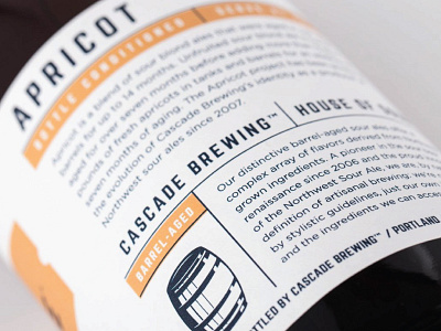 Cascade Brewing - Back Label Detail barrel beer brew brewing c cascade label oregon pdx sour beer