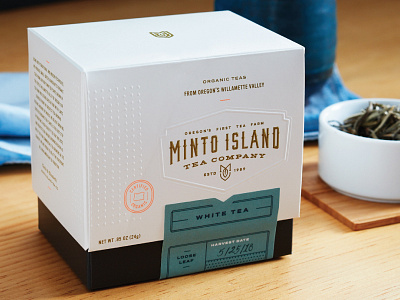 Minto Island Tea Company - Packaging box emboss label oregon packaging tea