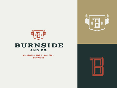 Burnside and Co. - Logo b bridge burnside finance shield