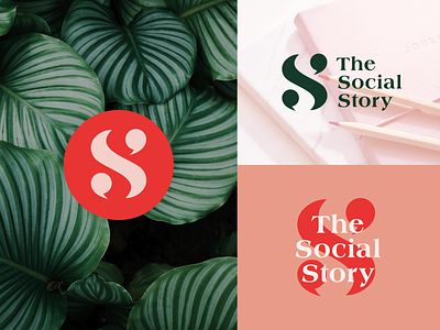 The Social Story Logos brand brand design brand identity branding branding design design illustrator logo social social media vector