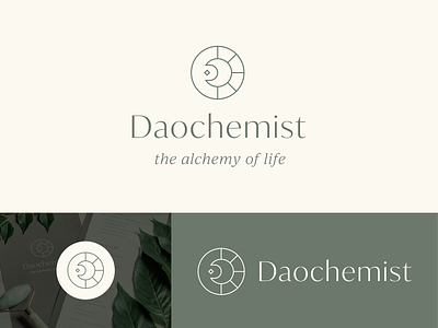 Daochemist - Logo acupuncture brand brand identity branding chemist chemistry dao design icon logo logo design logos moon natural star sun tao taoism therapy vector