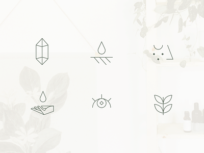 Daochemist - Icons collagen cosmetic crystal design eye health herb iconography icons icons set iconset illustration illustrator rosacea vector wellness