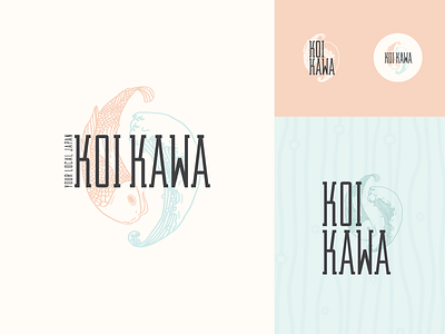 Koi Kawa branding design illustration logo