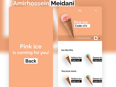 Icy - Ice cream app design ice cream uiux