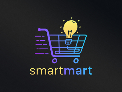 Smartmart Logo branding ecommerce shop lightbulb logo shopping