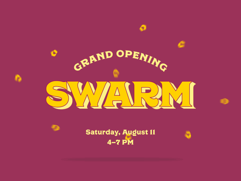 Grand Opening Swarm animation brand animation motion motion design motion graphics