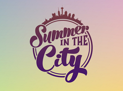 Event Logo badge badge logo city cityscape logo summer typedesign vector