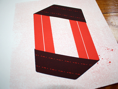 Favorite / Found Letter Project Print (Letter O) john boilard jp boneyard letters o orange screen print typography